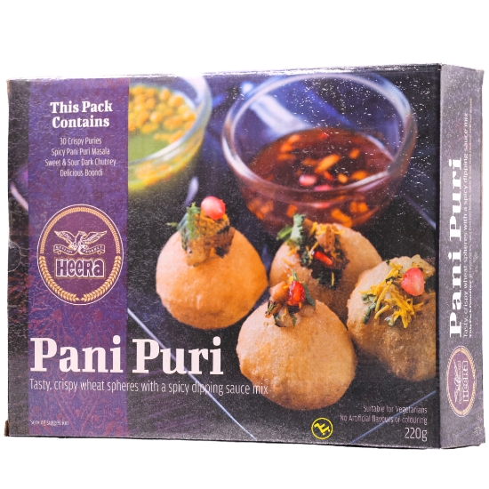 Heera panipoori 220 gms + masala 10x30 pcs