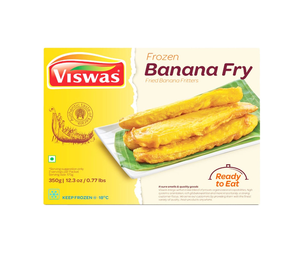 Viswas Frozen Banana Fry Family Pack 908g