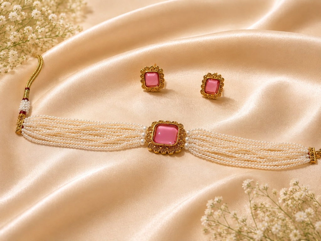 Pearl Choker (Pink)