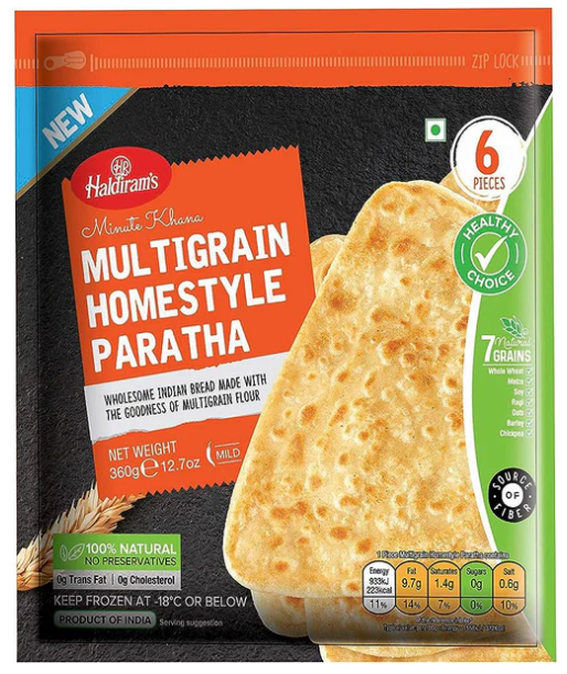 HALDIRAM FROZ. MULTIGRAIN HOMESTYLE PARATHA 360g